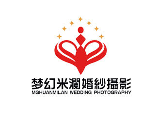 潘樂的(移動(dòng)版)夢(mèng)幻米瀾婚紗攝影l(fā)ogo設(shè)計(jì)