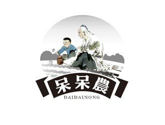 鄭國麟的呆呆農(nóng) 人物卡通LOGO設計logo設計