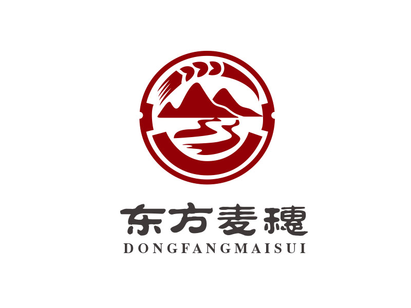 朱紅娟的白酒品牌，東方麥穗logo設(shè)計